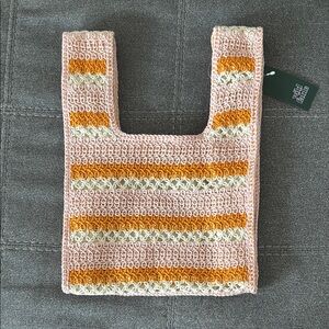 BNWT Wild Fable crochet knitted mini tote